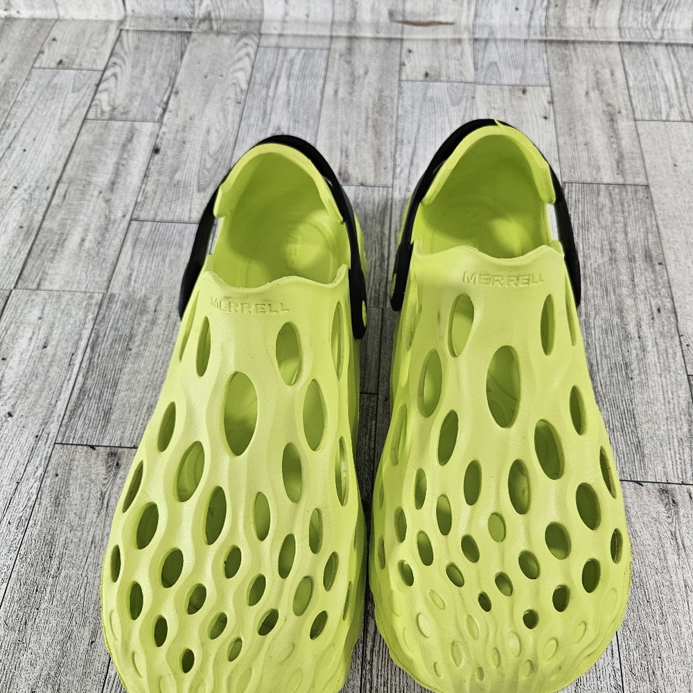 Merrell Lime Green Mules with Black Strap - Picture 3 of 9